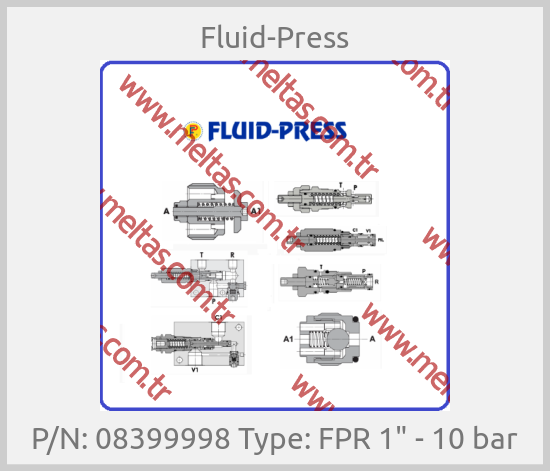 Fluid-Press - P/N: 08399998 Type: FPR 1" - 10 bar