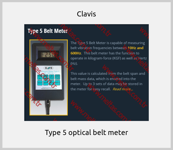 Clavis - Type 5 optical belt meter