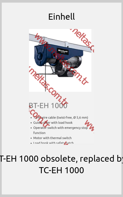 Einhell-BT-EH 1000 obsolete, replaced by   TC-EH 1000