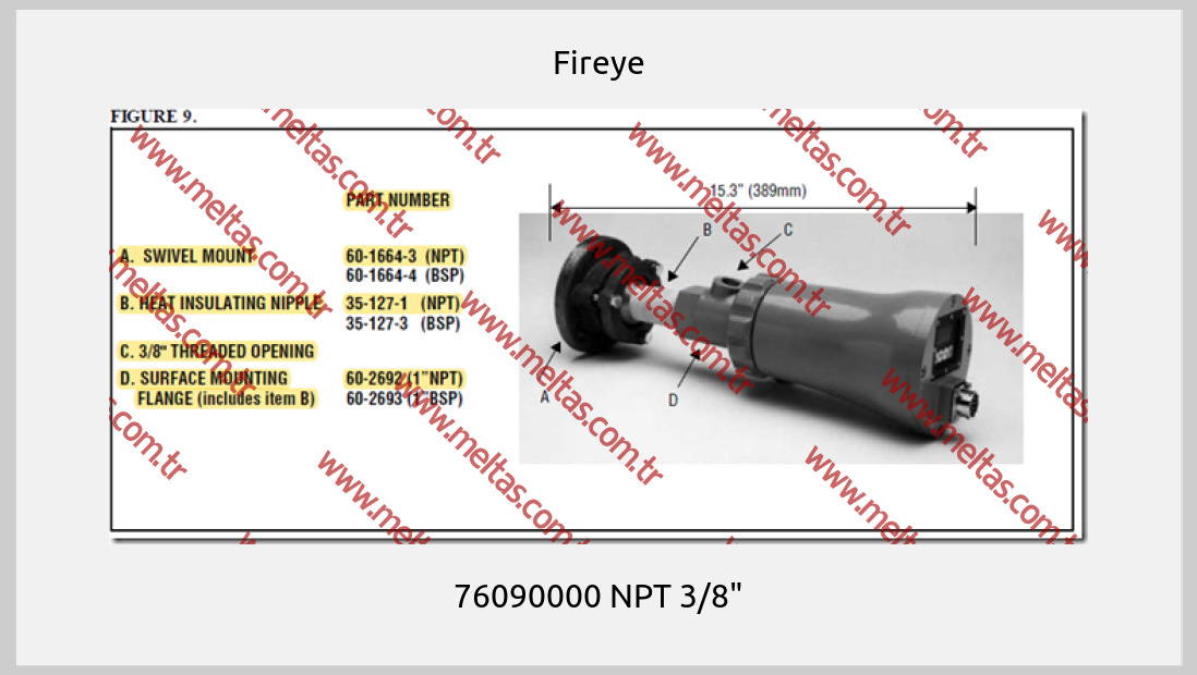 Fireye - 76090000 NPT 3/8"