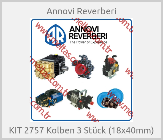 Annovi Reverberi-KIT 2757 Kolben 3 Stück (18x40mm)