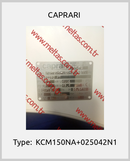 CAPRARI  - Type:  KCM150NA+025042N1