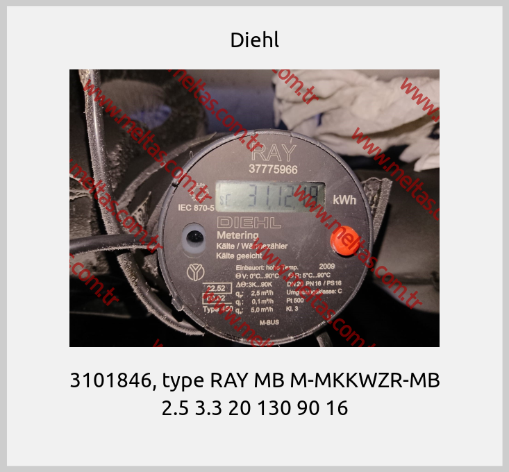 Diehl - 3101846, type RAY MB M-MKKWZR-MB 2.5 3.3 20 130 90 16