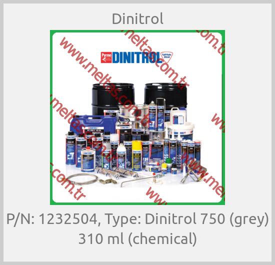 Dinitrol - P/N: 1232504, Type: Dinitrol 750 (grey) 310 ml (chemical)