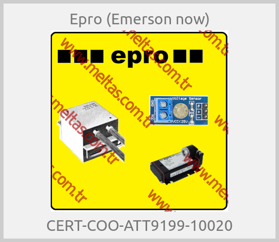 Epro (Emerson now)-CERT-COO-ATT9199-10020
