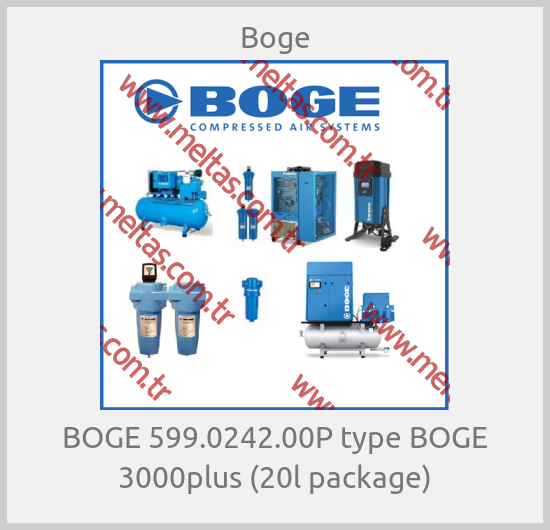 Boge-BOGE 599.0242.00P type BOGE 3000plus (20l package)