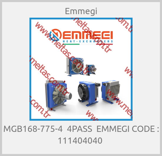 Emmegi - MGB168-775-4  4PASS  EMMEGI CODE : 111404040 