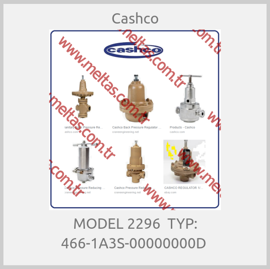 Cashco - MODEL 2296  TYP: 466-1A3S-00000000D 