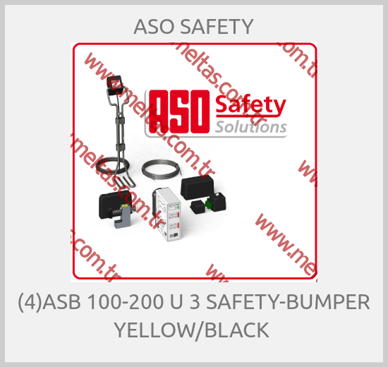ASO SAFETY - (4)ASB 100-200 U 3 SAFETY-BUMPER YELLOW/BLACK 