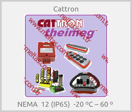 Cattron - NEMA  12 (IP65)  -20 ºC – 60 º 