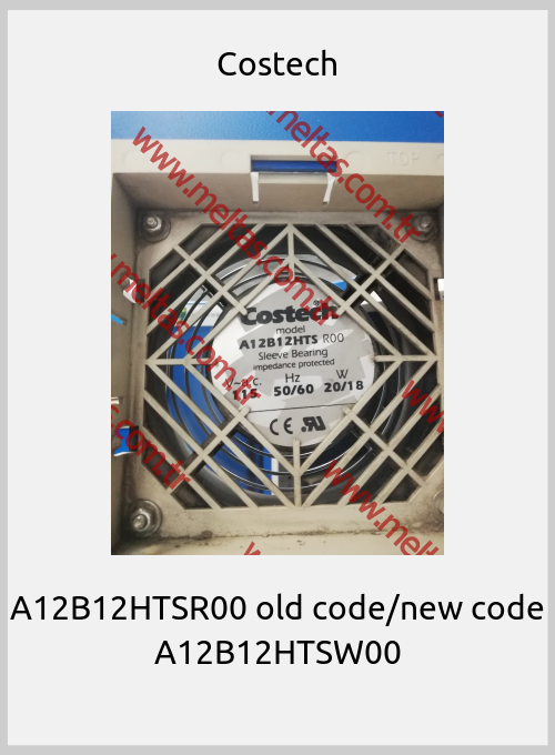 Costech - A12B12HTSR00 old code/new code A12B12HTSW00