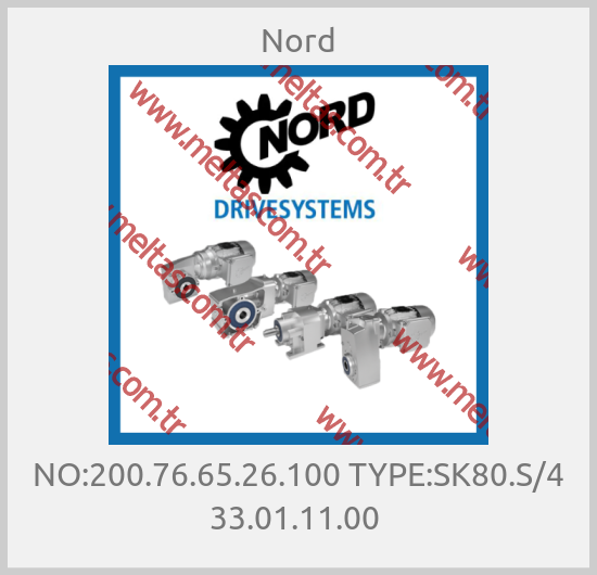 Nord - NO:200.76.65.26.100 TYPE:SK80.S/4 33.01.11.00 