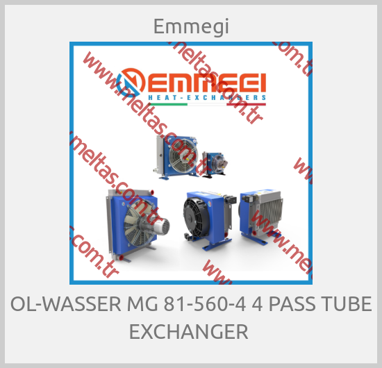 Emmegi - OL-WASSER MG 81-560-4 4 PASS TUBE EXCHANGER 