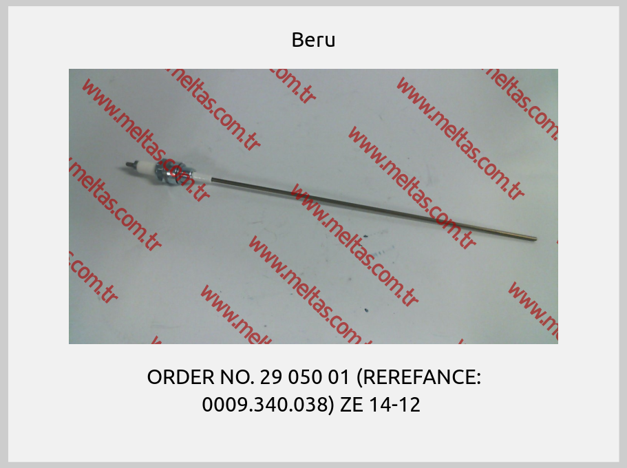 Beru - ORDER NO. 29 050 01 (REREFANCE: 0009.340.038) ZE 14-12 