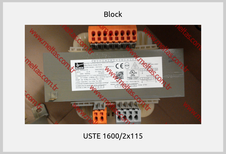 Block - USTE 1600/2x115