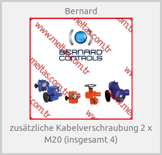 Bernard - zusätzliche Kabelverschraubung 2 x M20 (insgesamt 4)