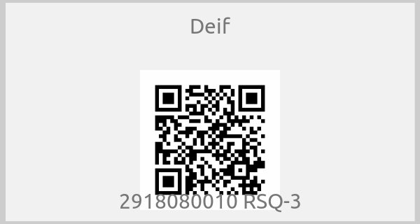 Deif - 2918080010 RSQ-3
