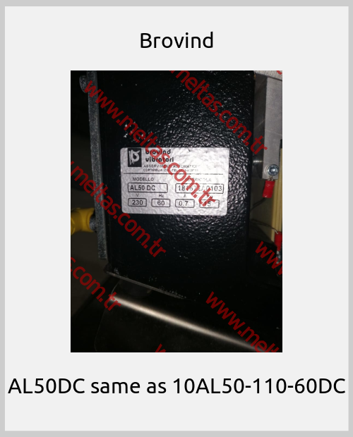Brovind - AL50DC same as 10AL50-110-60DC