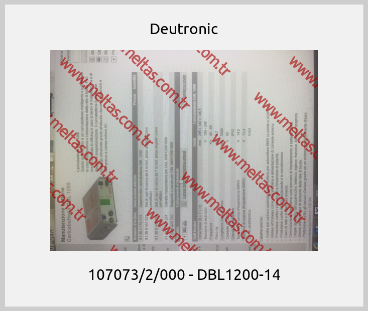 Deutronic - 107073/2/000 - DBL1200-14