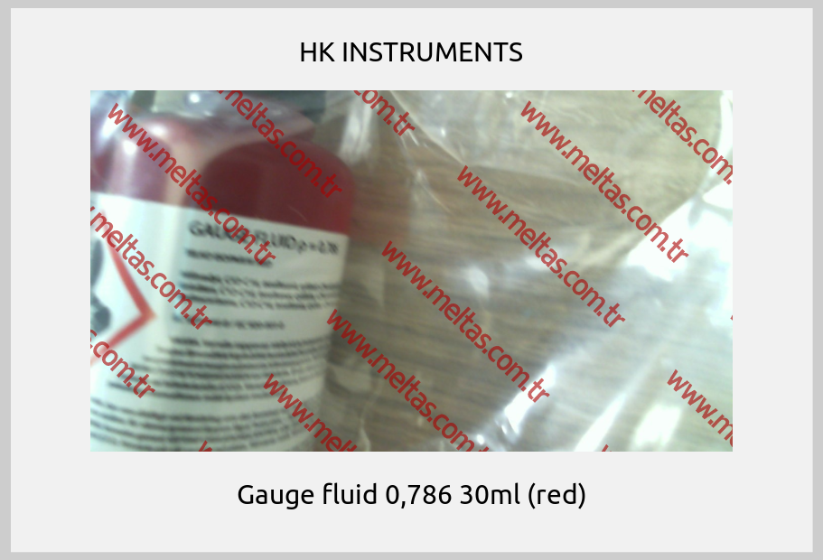 HK INSTRUMENTS - Gauge fluid 0,786 30ml (red)