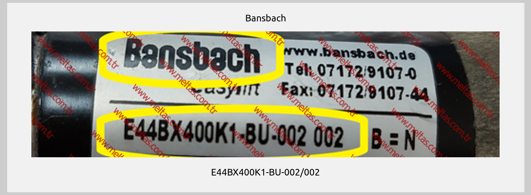 Bansbach - E44BX400K1-BU-002/002