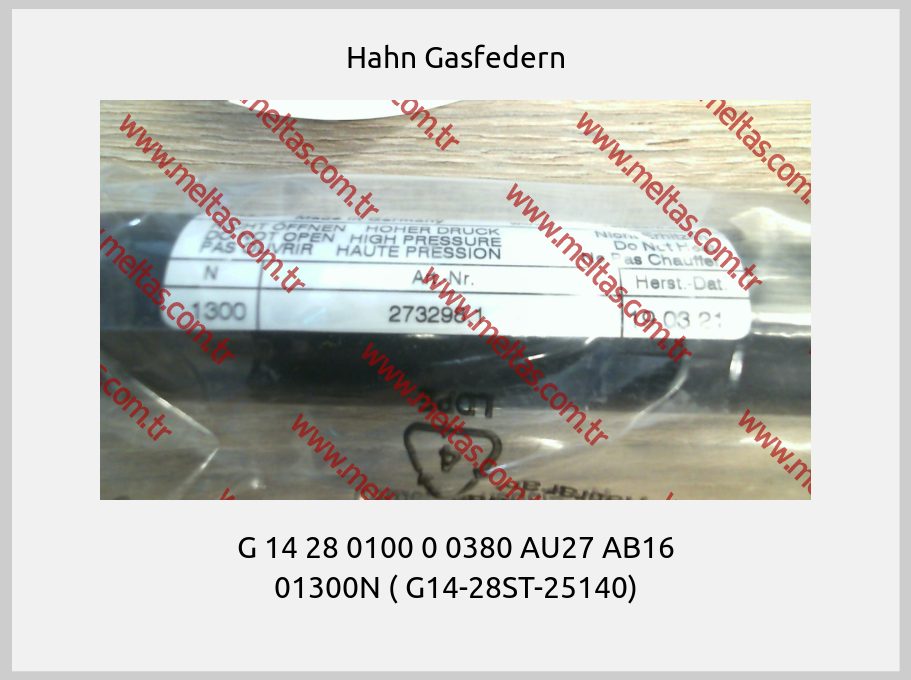 Hahn Gasfedern - G 14 28 0100 0 0380 AU27 AB16 01300N ( G14-28ST-25140)