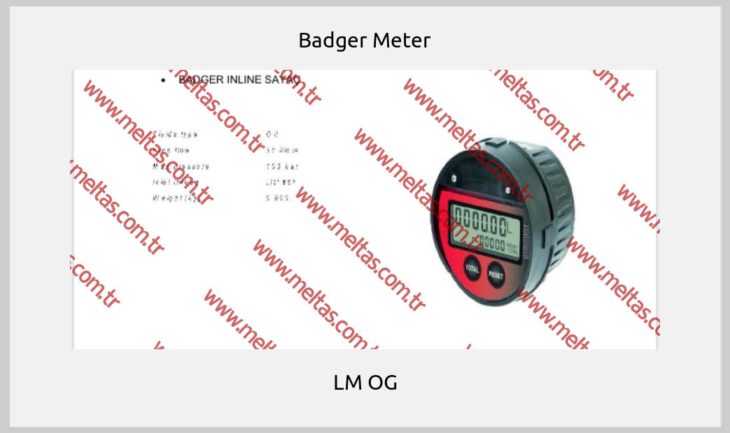 Badger Meter - LM OG