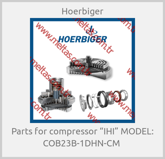 Hoerbiger - Parts for compressor “IHI” MODEL: COB23B-1DHN-CM 
