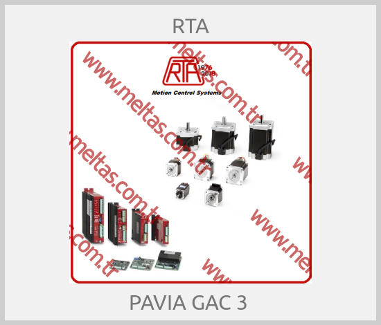 RTA - PAVIA GAC 3 
