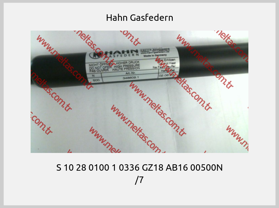 Hahn Gasfedern - S 10 28 0100 1 0336 GZ18 AB16 00500N /7