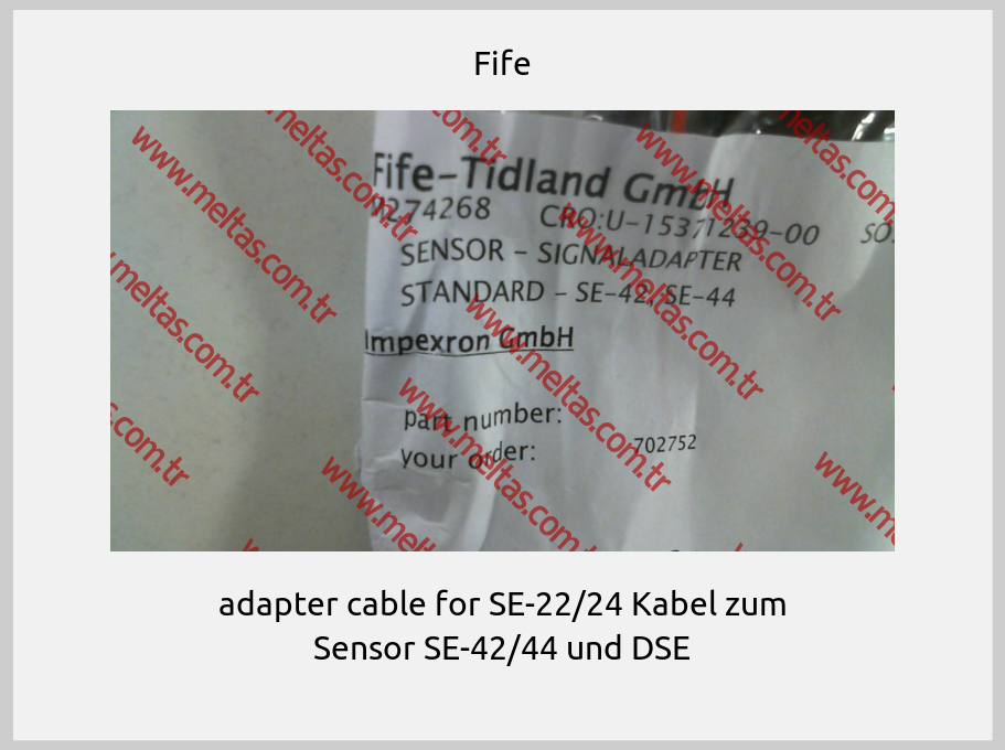 Fife - adapter cable for SE-22/24 Kabel zum Sensor SE-42/44 und DSE