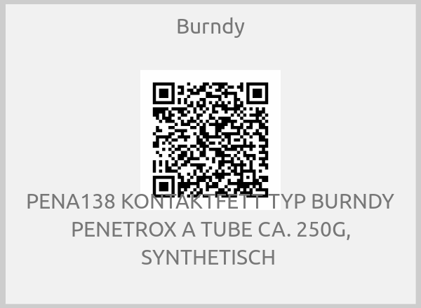 Burndy - PENA138 KONTAKTFETT TYP BURNDY PENETROX A TUBE CA. 250G, SYNTHETISCH 