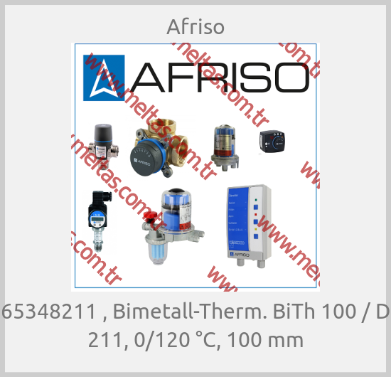 Afriso - 65348211 , Bimetall-Therm. BiTh 100 / D 211, 0/120 °C, 100 mm