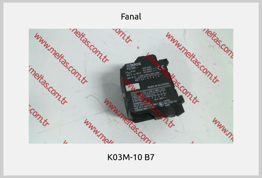 Fanal - K03M-10 B7
