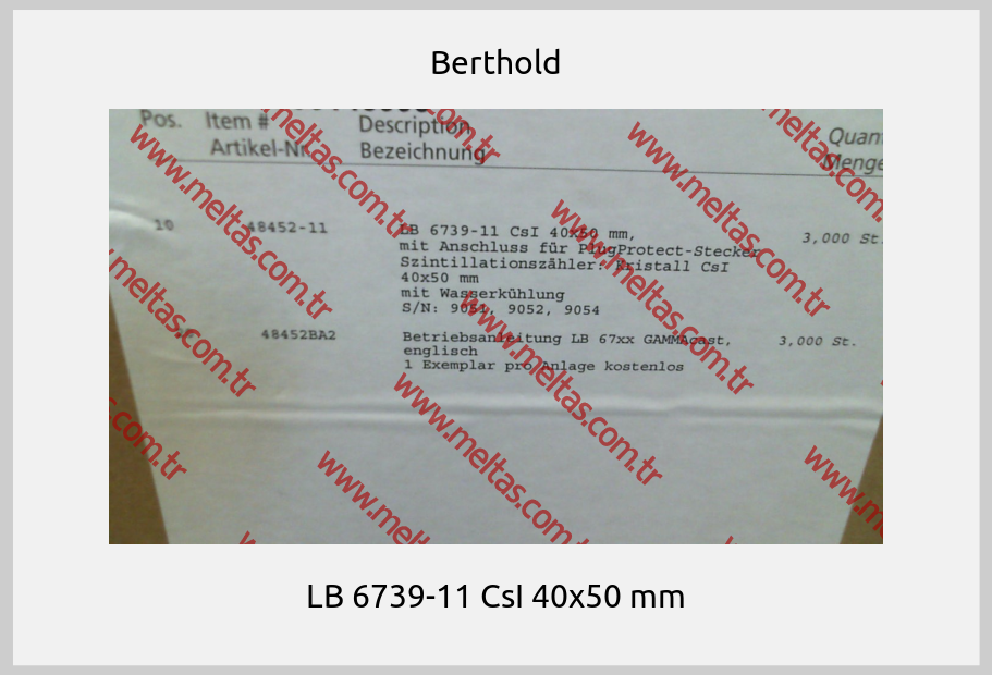 Berthold-LB 6739-11 CsI 40x50 mm