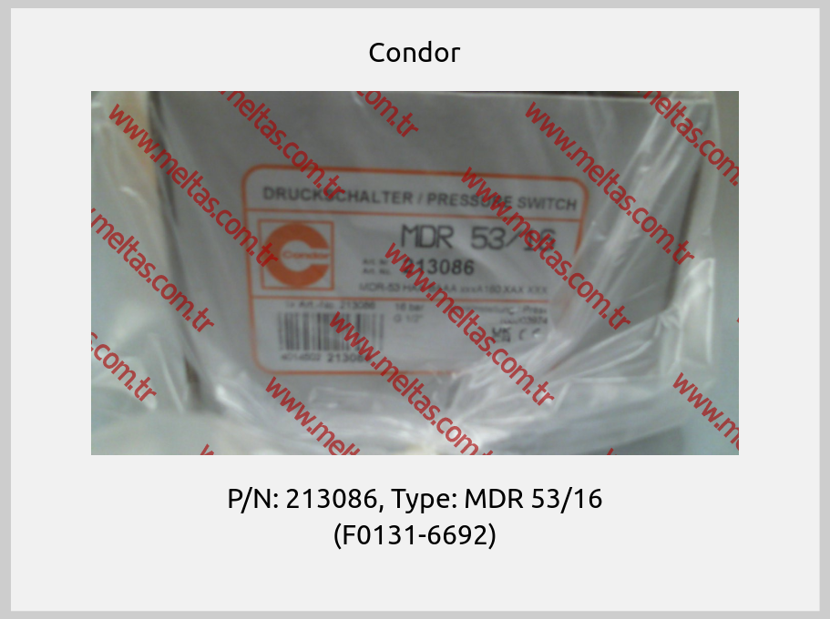 Condor - P/N: 213086, Type: MDR 53/16 (F0131-6692)