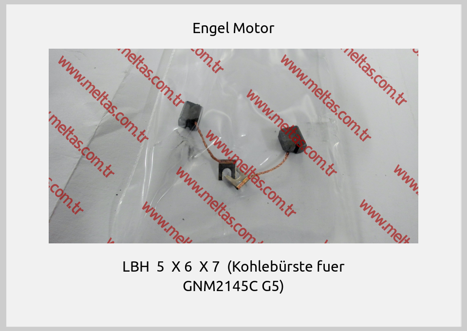 Engel Motor - LBH  5  X 6  X 7  (Kohlebürste fuer GNM2145C G5)