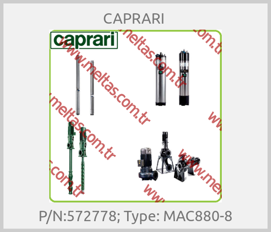 CAPRARI  - P/N:572778; Type: MAC880-8