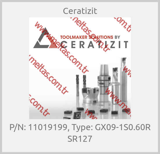 Ceratizit - P/N: 11019199, Type: GX09-1S0.60R SR127