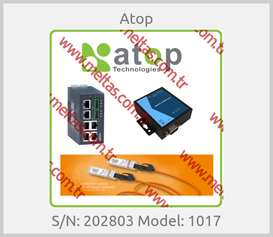Atop - S/N: 202803 Model: 1017