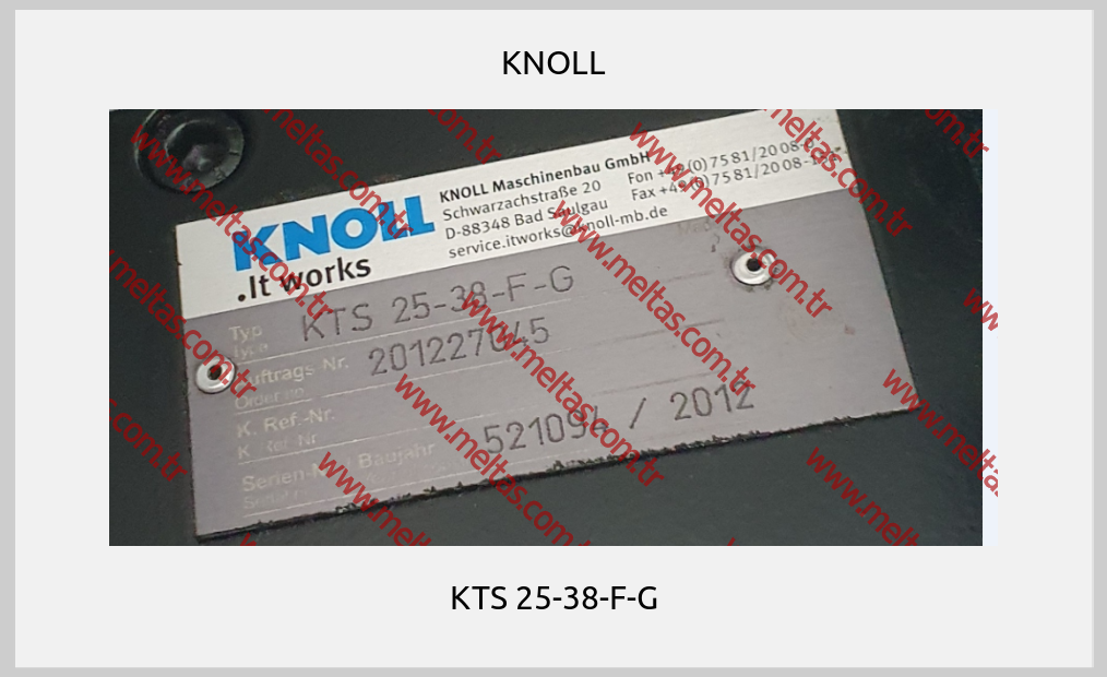 KNOLL - KTS 25-38-F-G