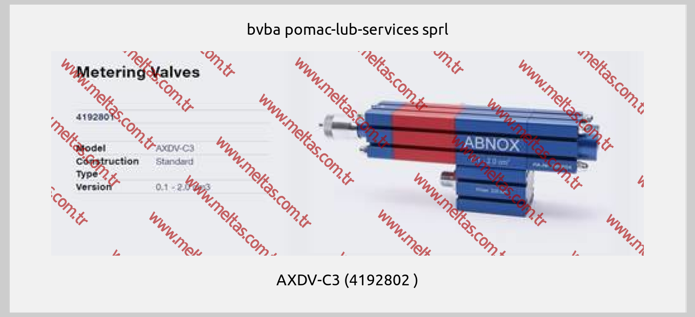 bvba pomac-lub-services sprl - AXDV-C3 (4192802 )