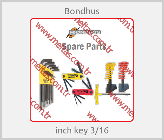 Bondhus - inch key 3/16