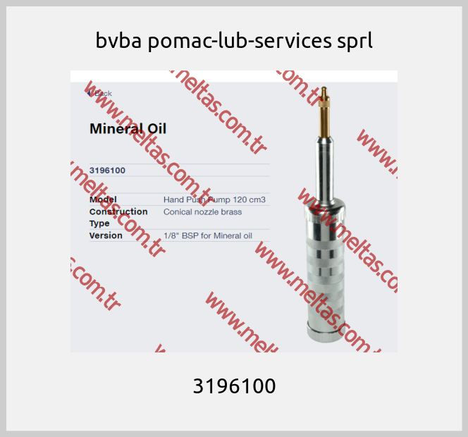 bvba pomac-lub-services sprl - 3196100