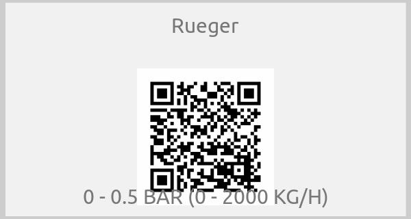 Rueger - 0 - 0.5 BAR (0 - 2000 KG/H)