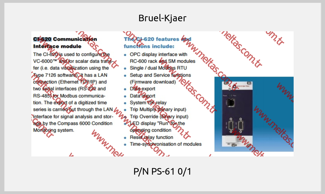 Bruel-Kjaer - P/N PS-61 0/1