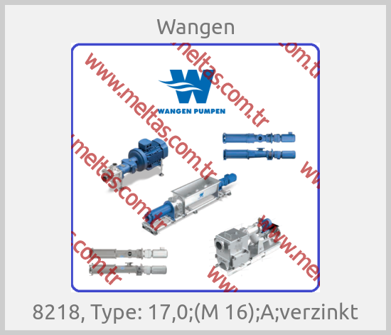 Wangen - 8218, Type: 17,0;(M 16);A;verzinkt