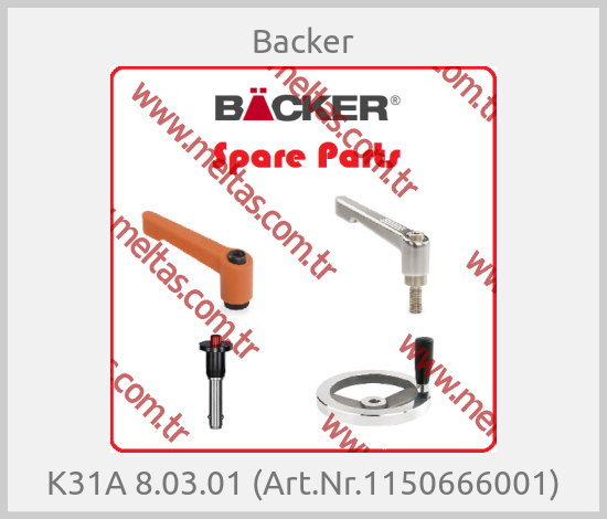 Backer - K31A 8.03.01 (Art.Nr.1150666001)