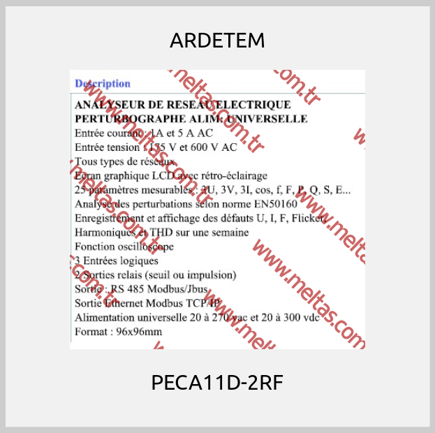 ARDETEM - PECA11D-2RF