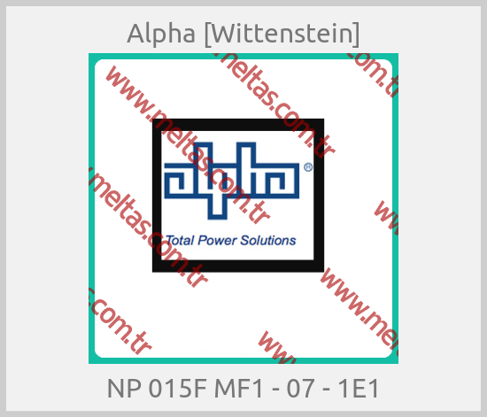Alpha [Wittenstein] - NP 015F MF1 - 07 - 1E1